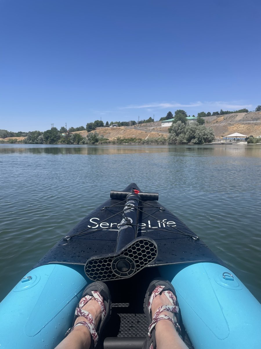 Gina kayaking on the Salmon River