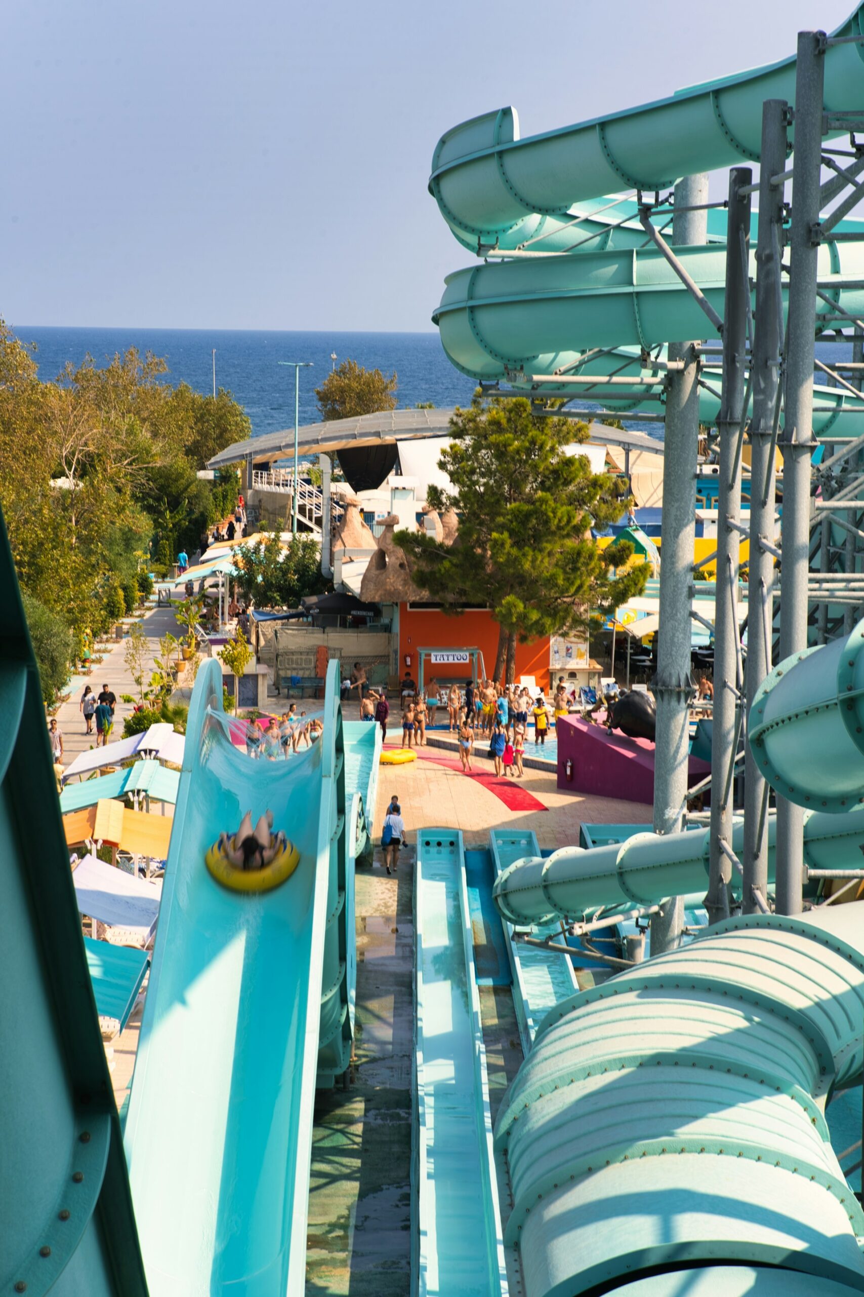 Slides at a waterpark